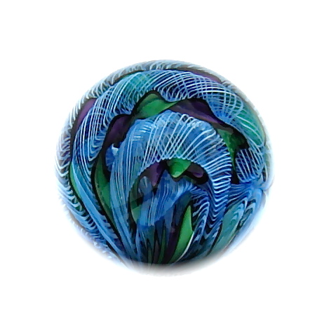 Handblown Filigree Glass Marble