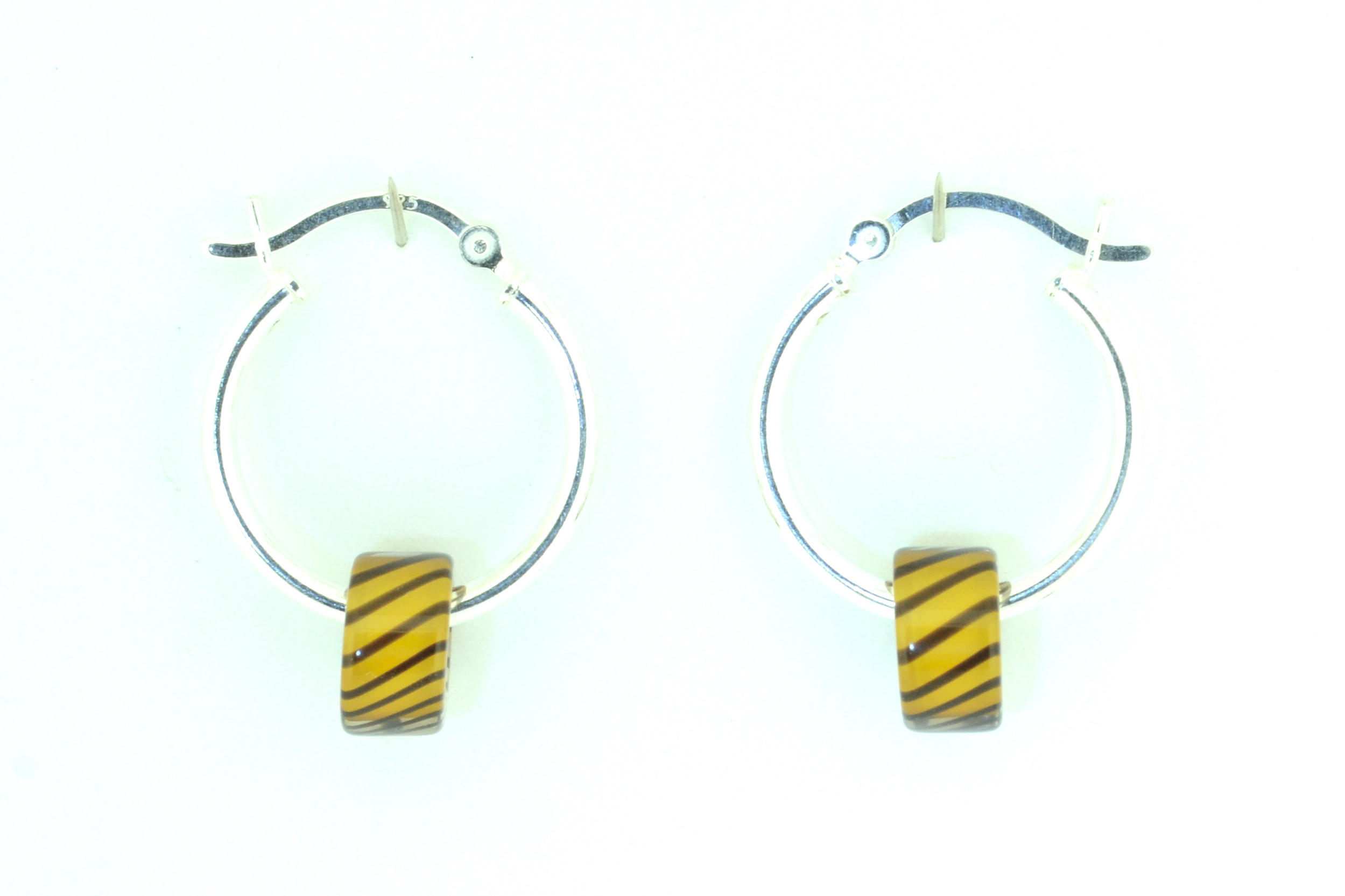 Handblown Sterling Silver Art Glass Earrings