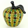 Filigree Ribbon Glass Apple Green, Brown, Black