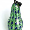 Ribbon Veil Glass Pear Cobalt and Green